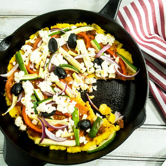 Skillet Baked Polenta Pizza
