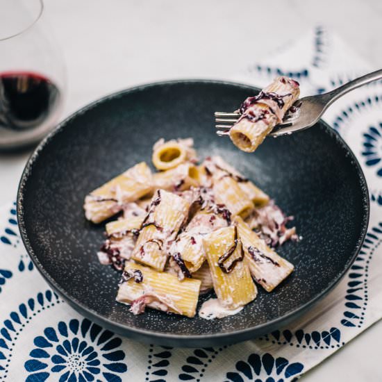 Pasta with Radicchio and Ricotta