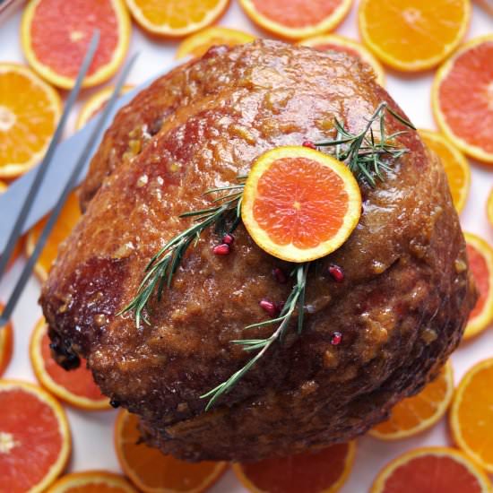 Orange-Marmalade-Glazed Ham