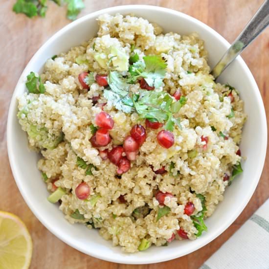 Quinoa with Pomegranate and Avocado