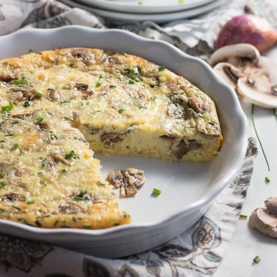Easy Crustless Mushroom Quiche