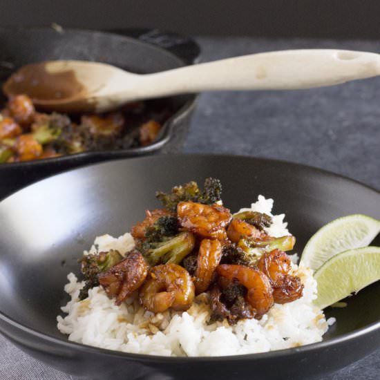 Honey Lime Shrimp and Broccoli