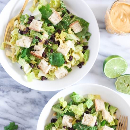 Spicy Black Bean Vegan Caesar