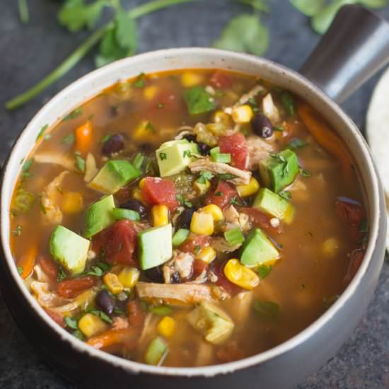 Chipotle Chicken Fajita Soup