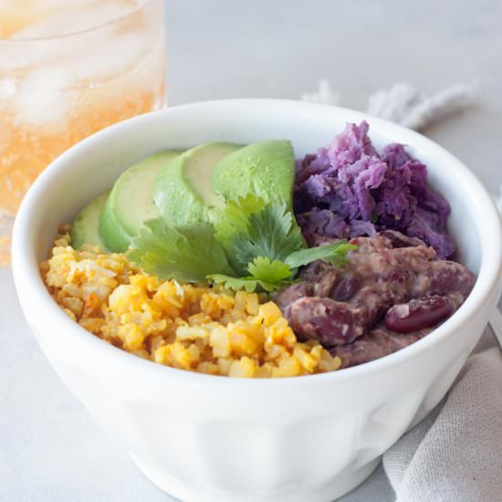 Red Beans and Cauliflower Rice Bowl