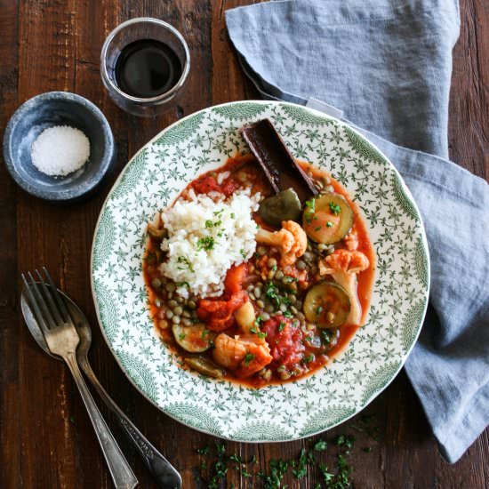 Moroccan Lentil Ratatouille