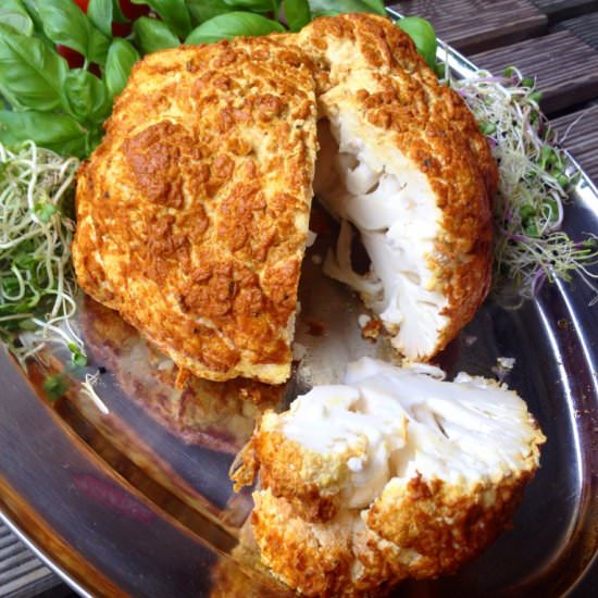 Whole Rosted Spicy Cauliflower