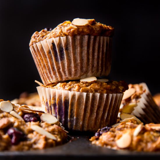 Blueberry Almond Power Muffins