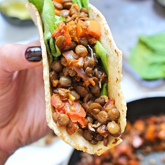 6-Ingredient Easy Lentil Tacos