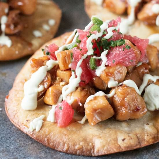 Citrus Jalapeño Chicken Tostadas