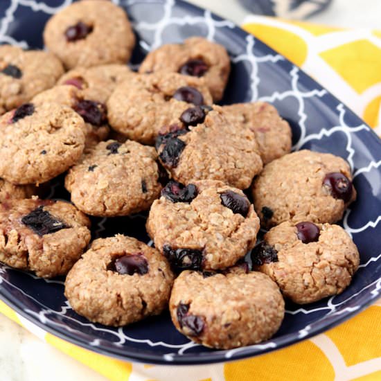 Almond Butter Blueberry Cookies