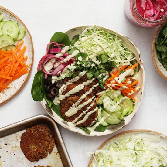 Baked Falafel Salad