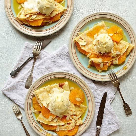 Orange Almond Pancakes