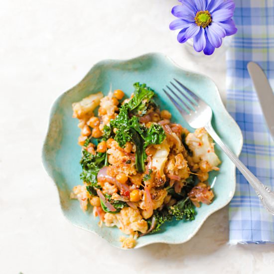 Cauliflower, Chickpea and Kale