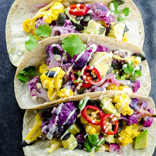 Roasted Cauliflower Tacos