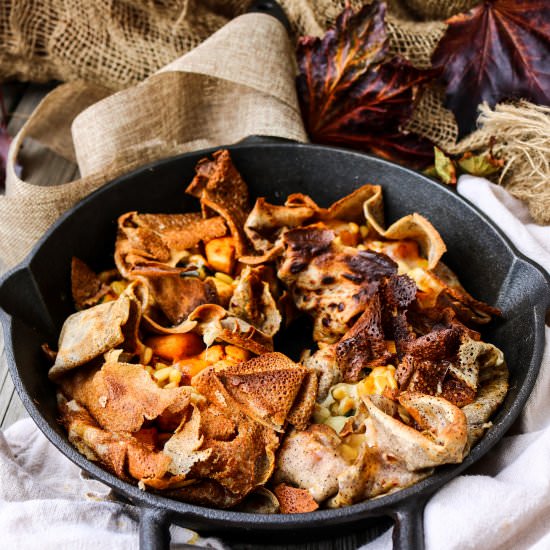 Butternut Squash Chicken Crêpes