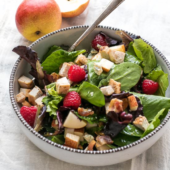 Pear and Raspberry Chicken Salad
