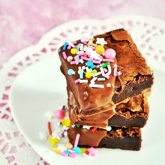 Chocolate-Coated Brownies