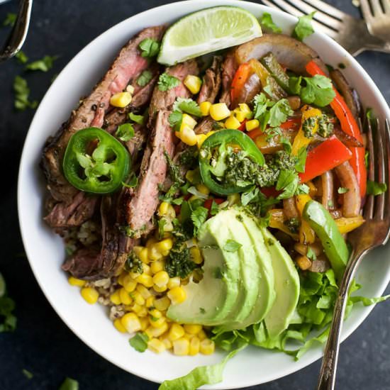 Steak Fajita Burrito Bowls