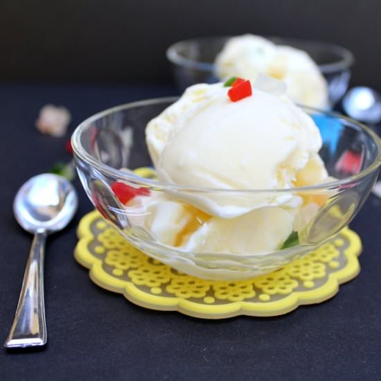 Custard Ice-Cream with Tutti Frutti