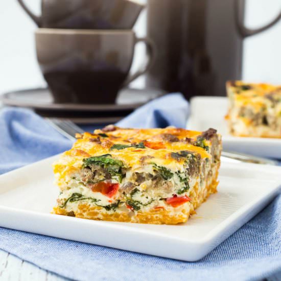 Turkey Sausage Egg White Casserole