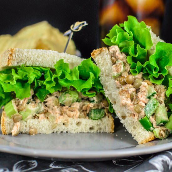 Tuna + Lentil Salad Sandwich