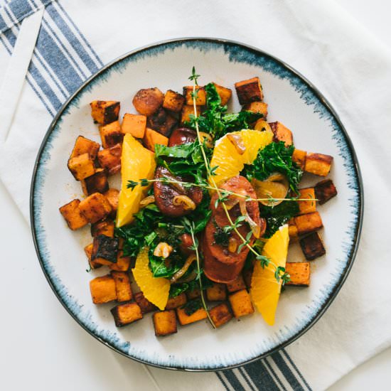 Sweet Potato Chorizo Hash