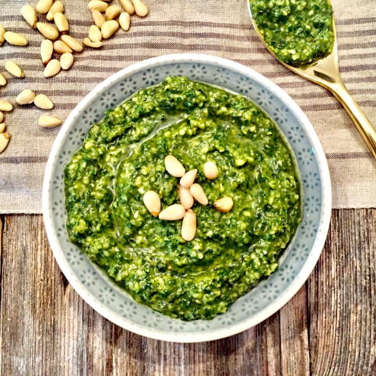 Fresh Basil and Garlic Pesto