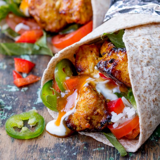 Chicken Tikka Chapati Burritos