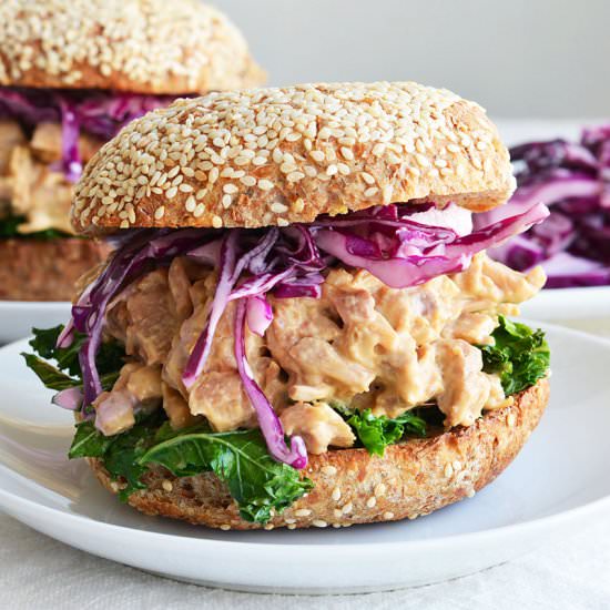 Smoky Tahini Jackfruit Sandwich