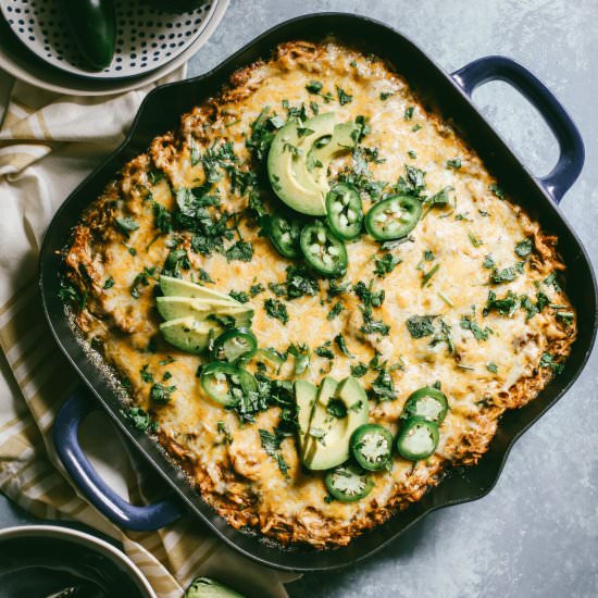 Green Chili Cornbread Casserole