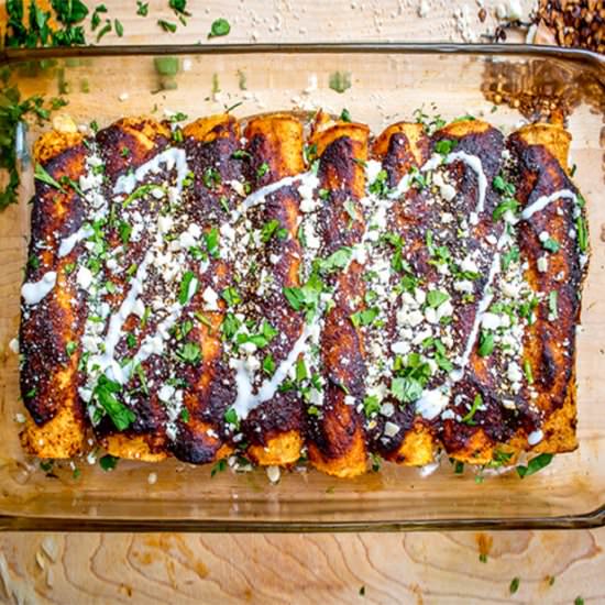 Ancho Chicken Enchiladas