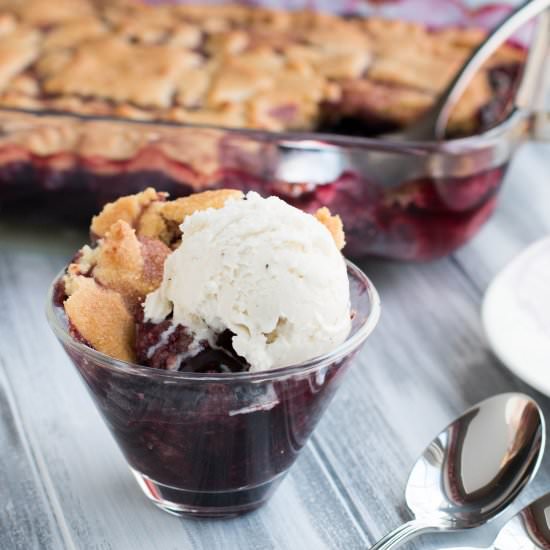 Sugar Cookie Cherry Cobbler