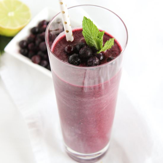 Wild Blueberry Mojito Smoothie