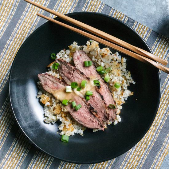 Koji Flank Steak with Miso Butter