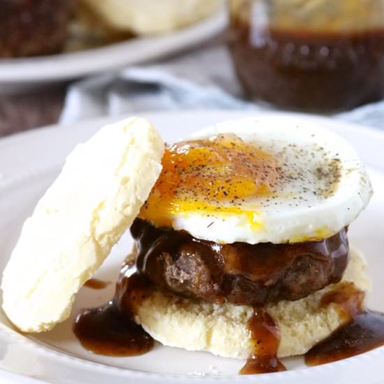 Coffee Gravy Breakfast Burgers