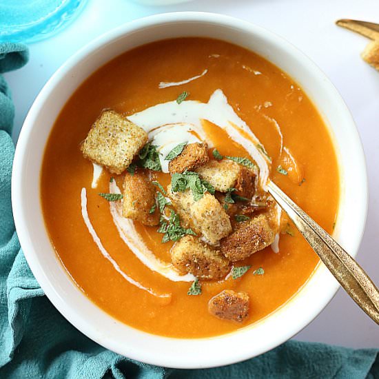 Carrot Soup With Butternut Squash