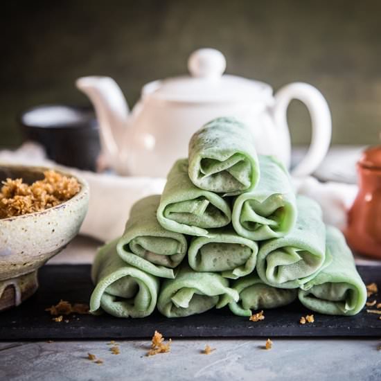 Crepes Stuffed with Coconut