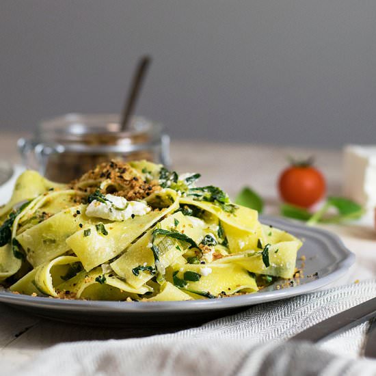 Papardelle a la Spanakopita