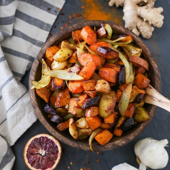 Orange Turmeric Roasted Vegetables