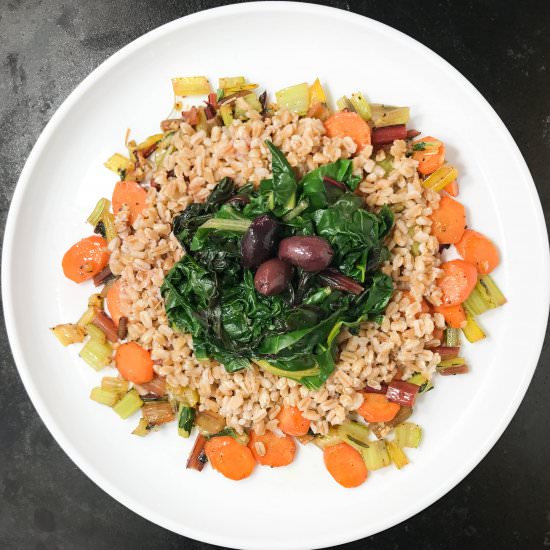 Farro Salad with Swiss Chard