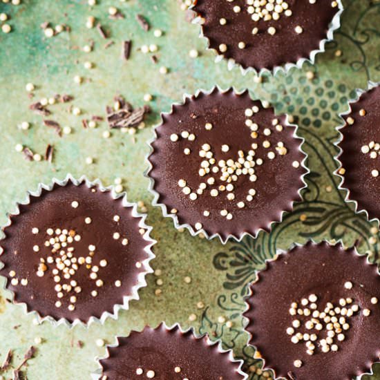 Miso peanut butter fudge cups