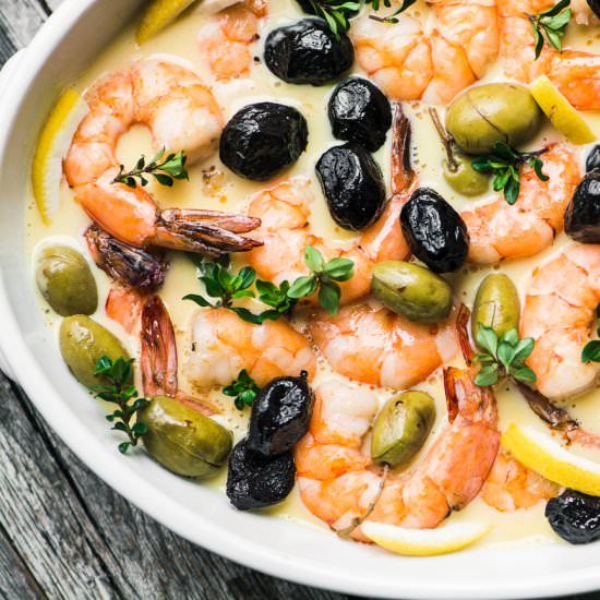Shrimp in Lemon Sauce w/Olives