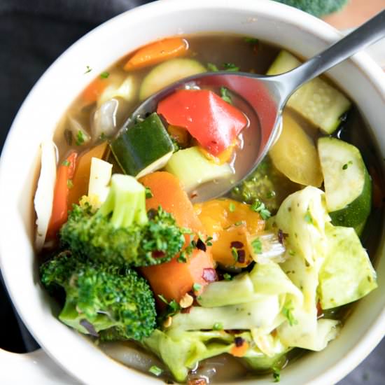 Rainbow Garden Vegetable Soup