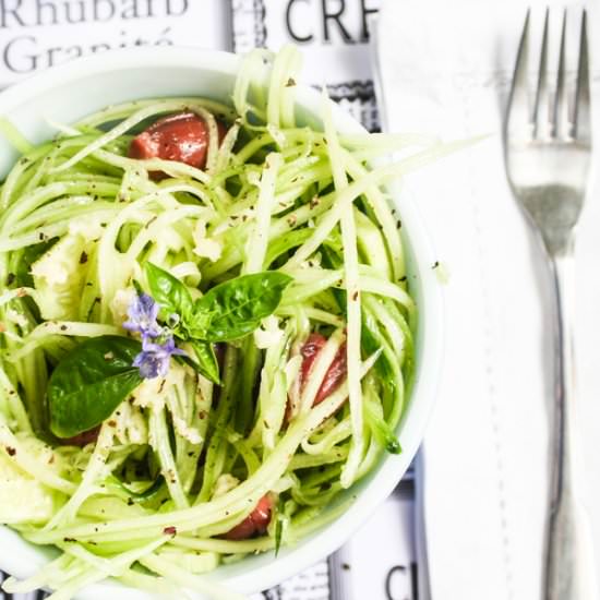 Spiralized Greek Salad