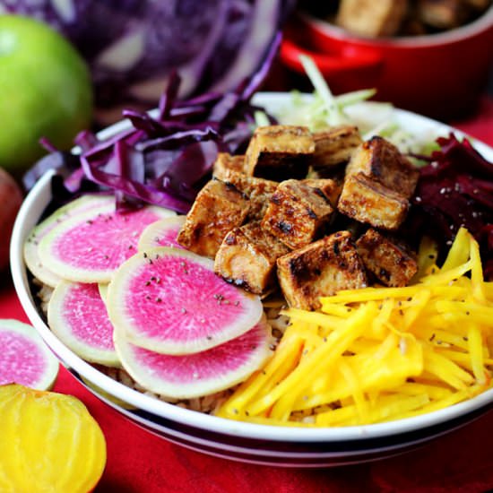 Vegan Poke Bowls with Crispy Tofu