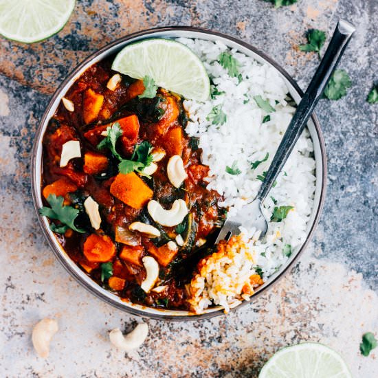 Sweet Potato Spinach Curry
