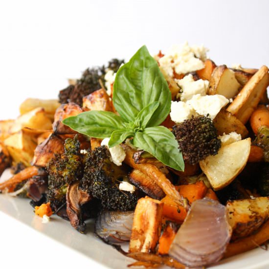 Roasted Vegetable Salad with Feta