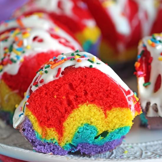 Rainbow Bundt Cake