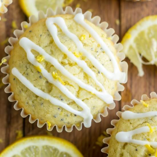 Healthier Lemon Poppy Seed Muffins